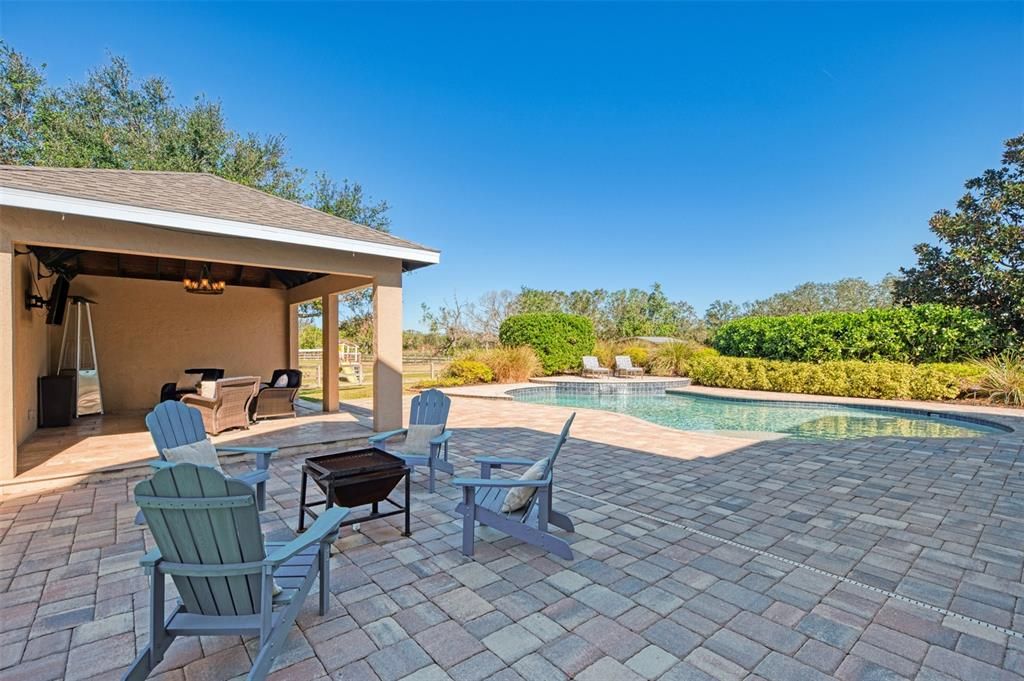 Outdoor Deck with Heated Saltwater Pool