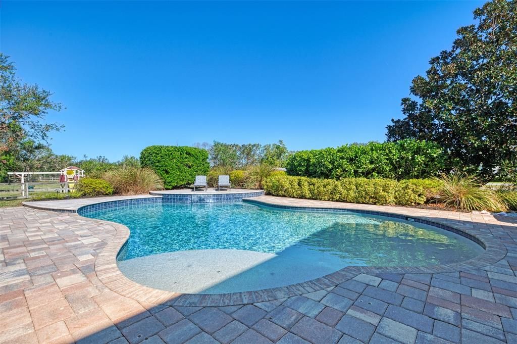 Outdoor Deck with Heated Saltwater Pool