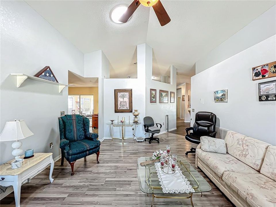 Family room looking towards the kitchen/dinette