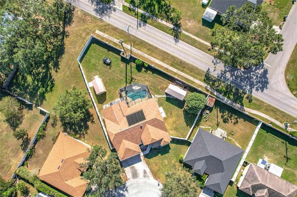 Straight overhead view of the home