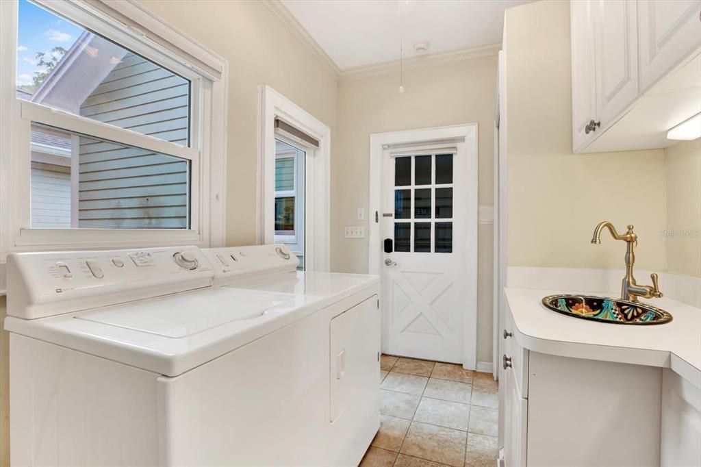 laundry room downstairs off kitchen