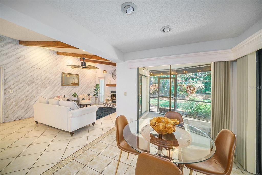 Dining Area to Lanai to Family Room