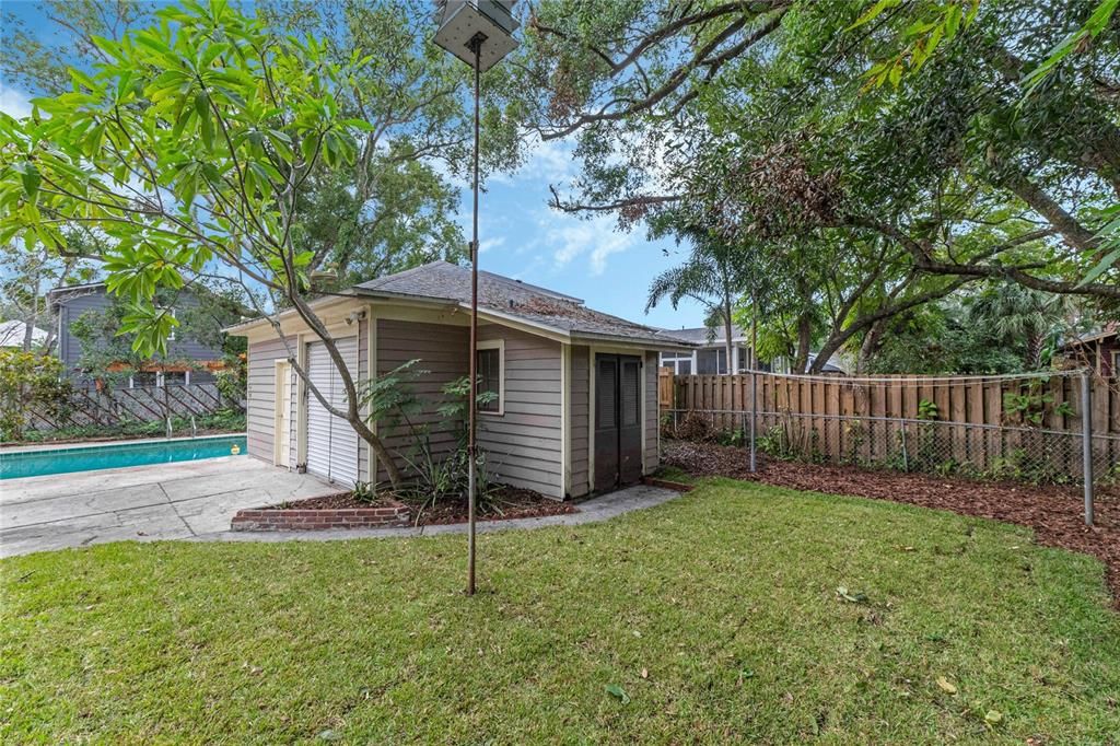 Laundry room and garage