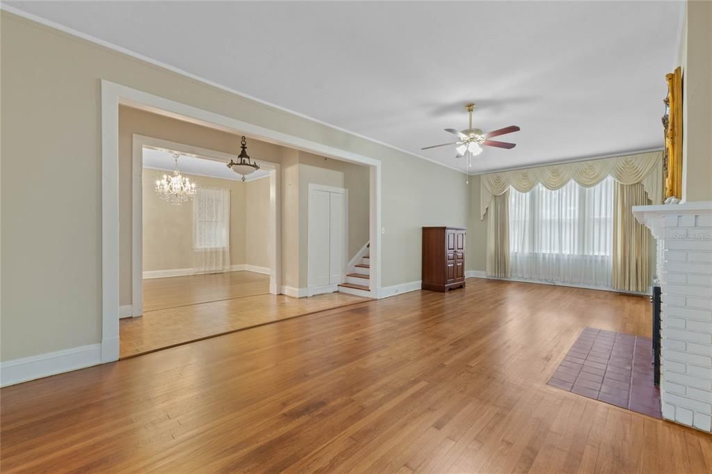 Living room looking into dining room