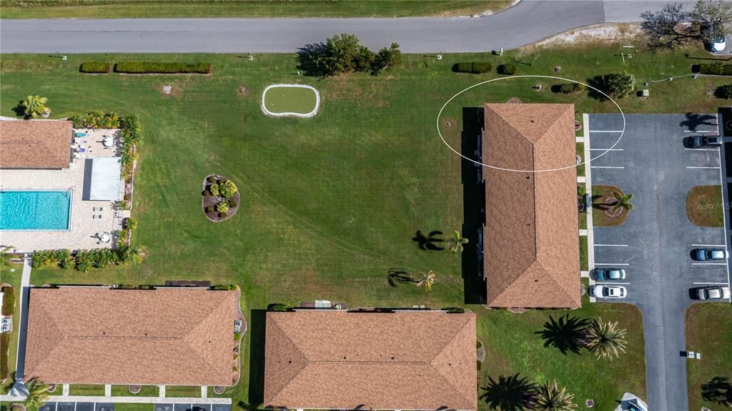 Super location with an expansive view of the lush lawn.