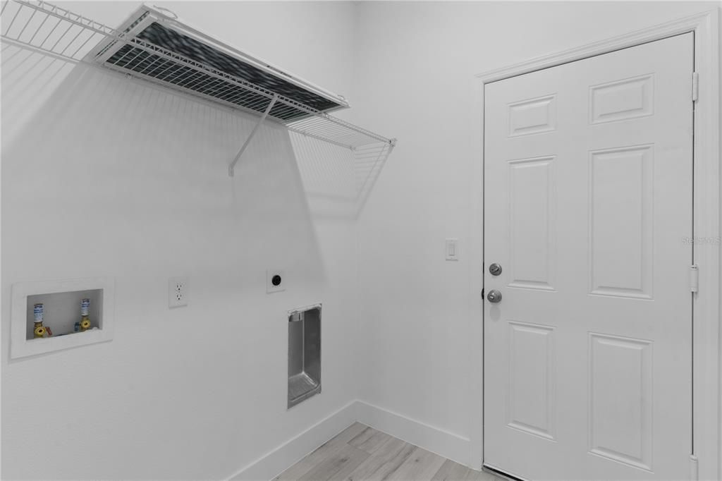 Indoor laundry room