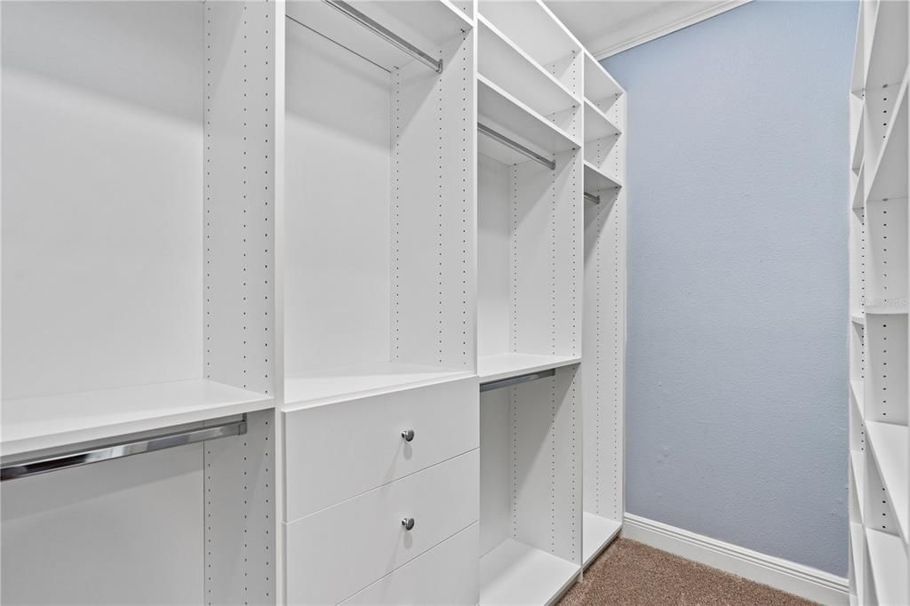 Custom built-in closet system