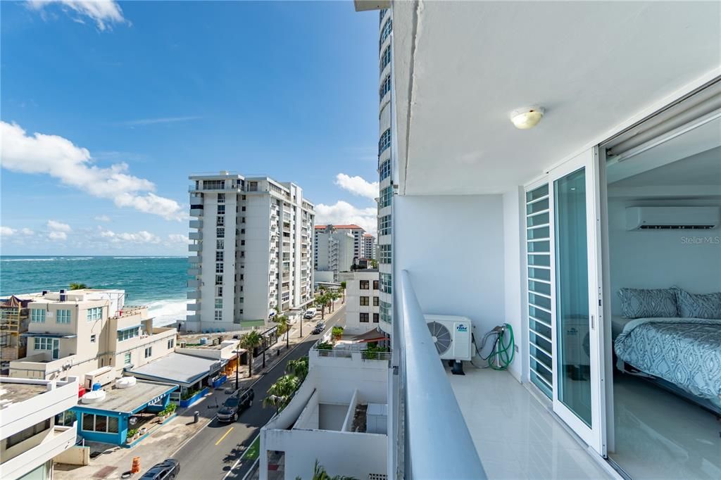 balcony with ocean view