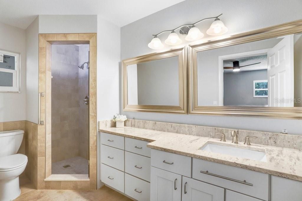 Beautifully updated Primary Bathroom