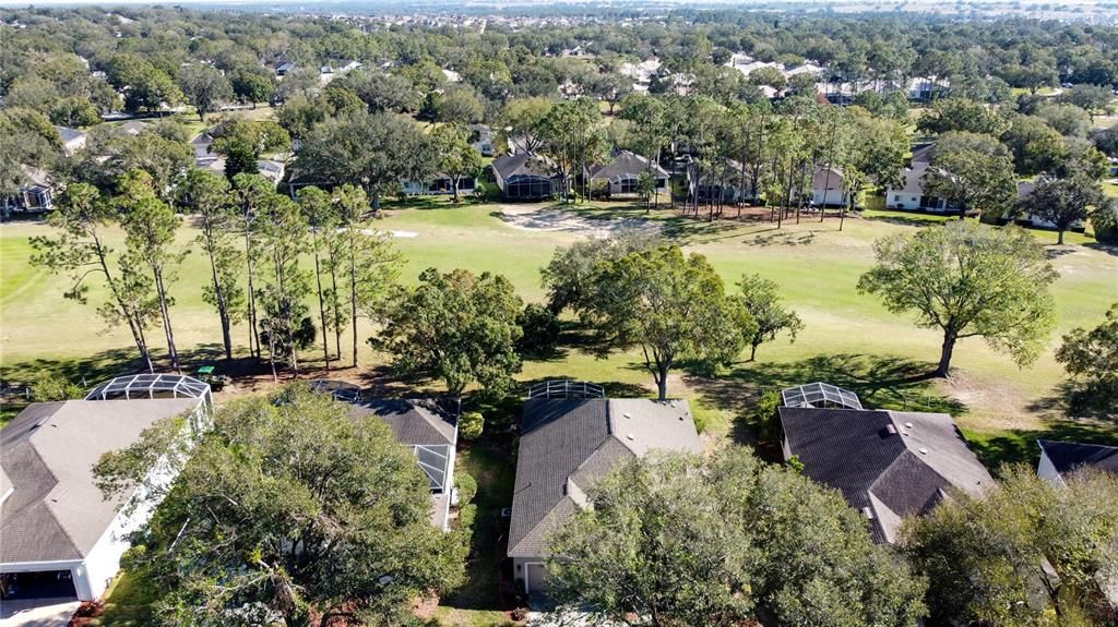 Golf course in back of home