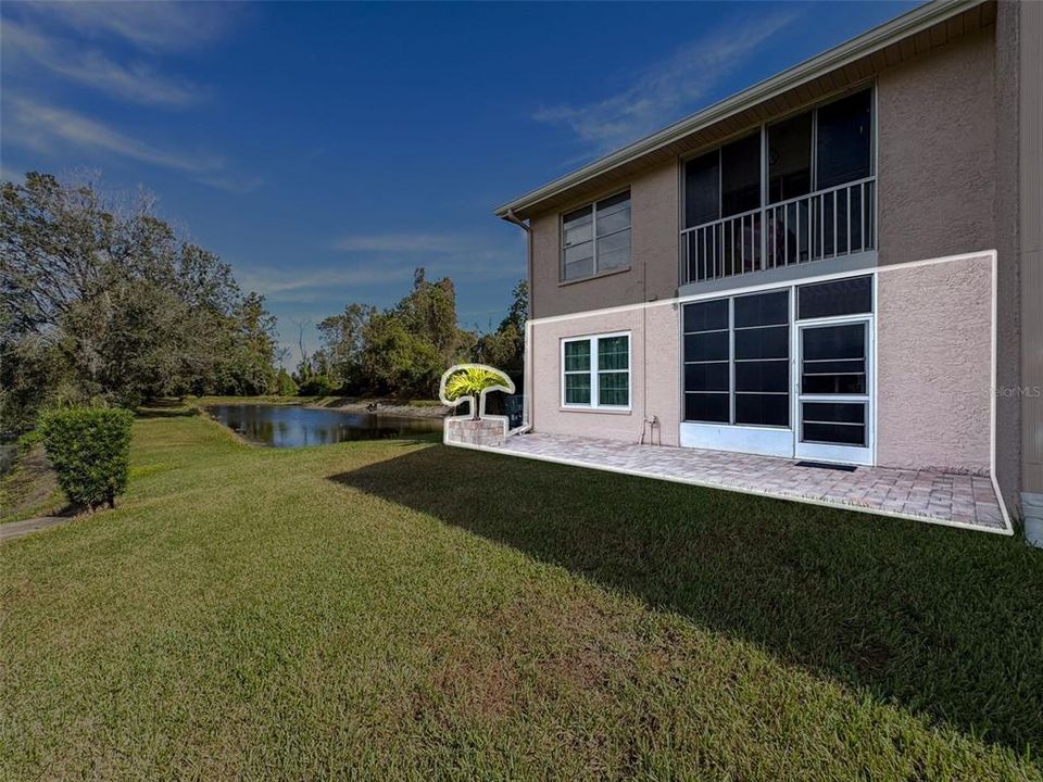 Beautiful Pavers with Pond View