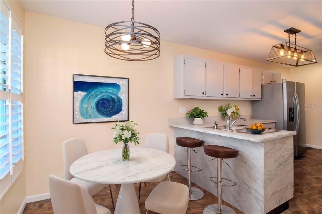 Virtually Staged Kitchen & Dining Foyer