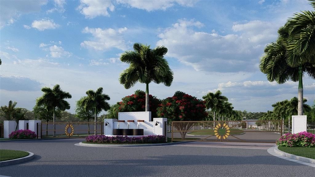 Rendering of Gated Entrance