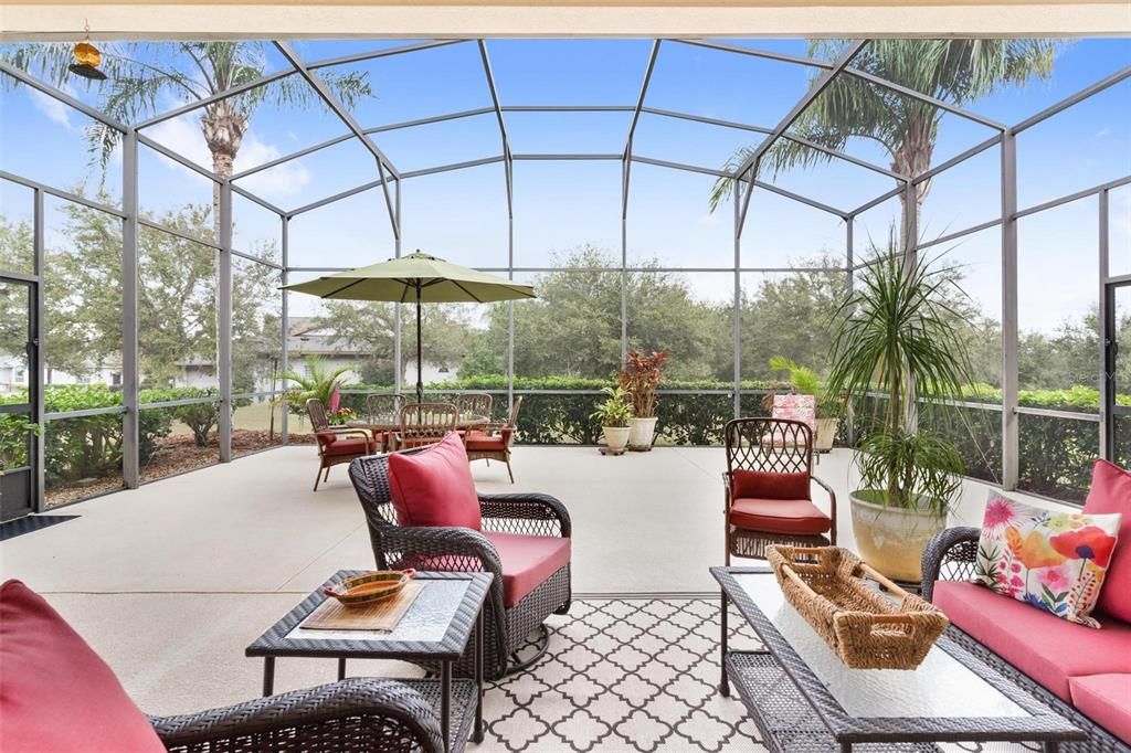 Enjoy star gazing on large lanai with additional birdcage area...