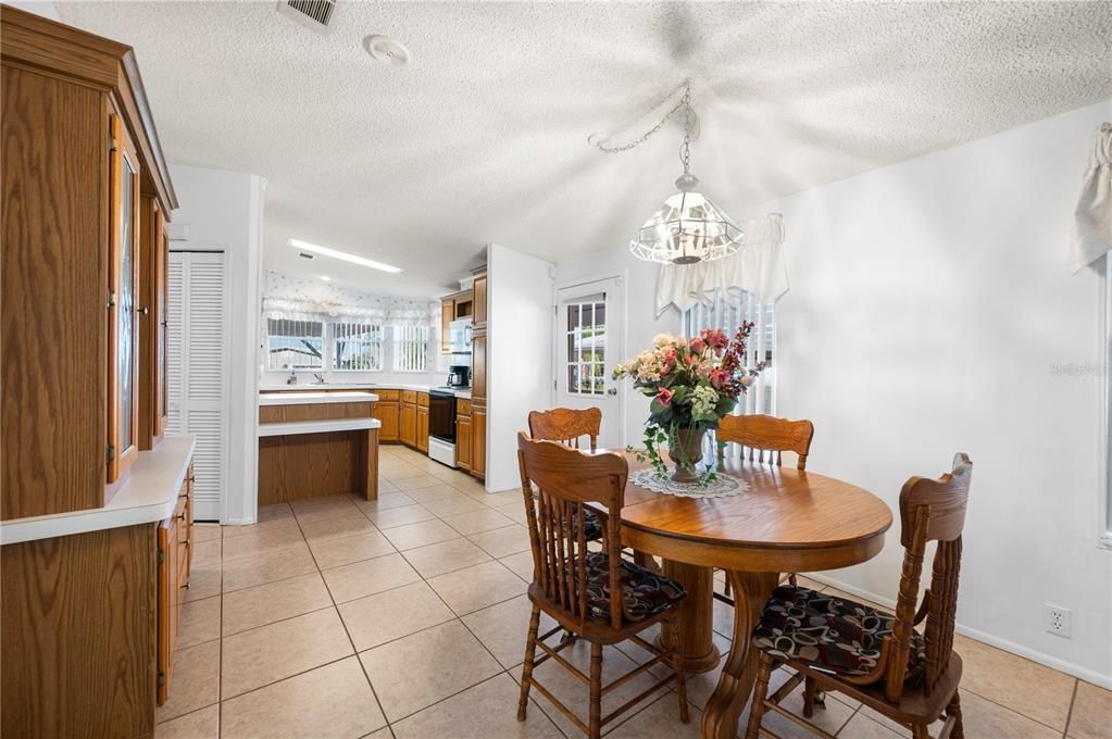 Dining room open to the kitchen