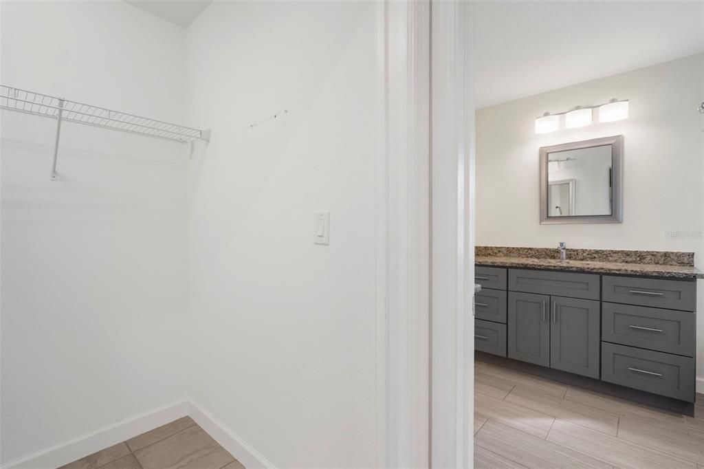 Large walk-in closet.