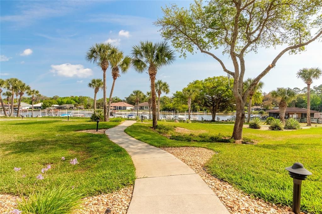 Path to Intracoastal Waterway and boat slips