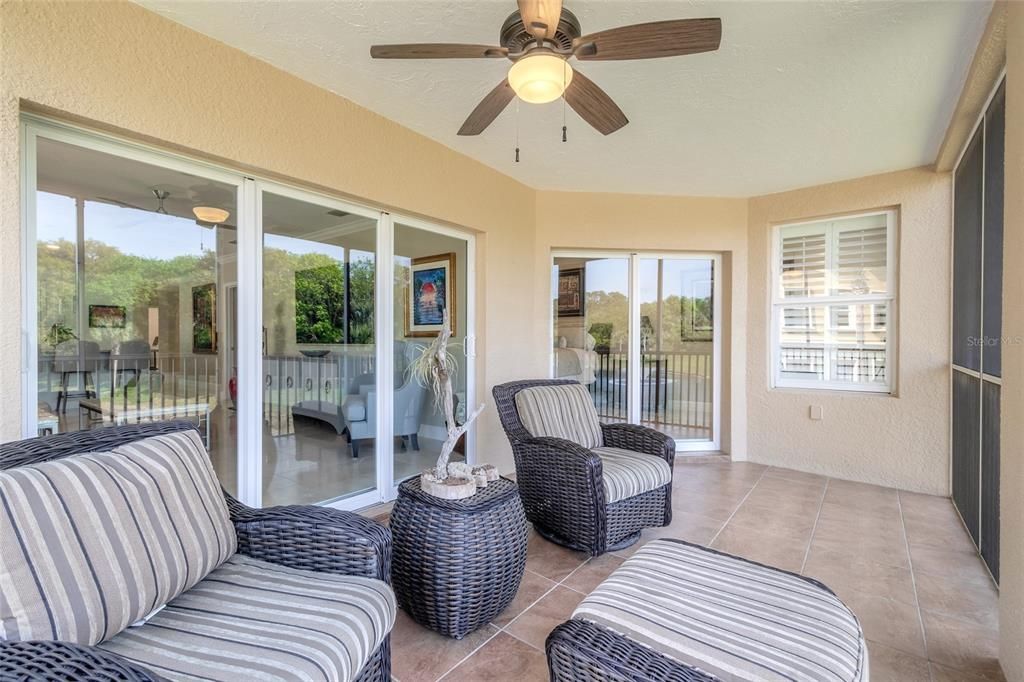 Primary bedroom has private access to the relaxing lanai