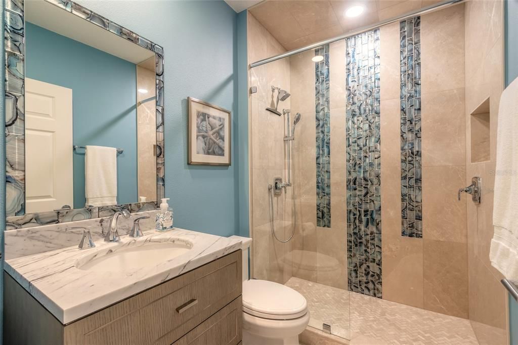 Bathroom with walk in shower