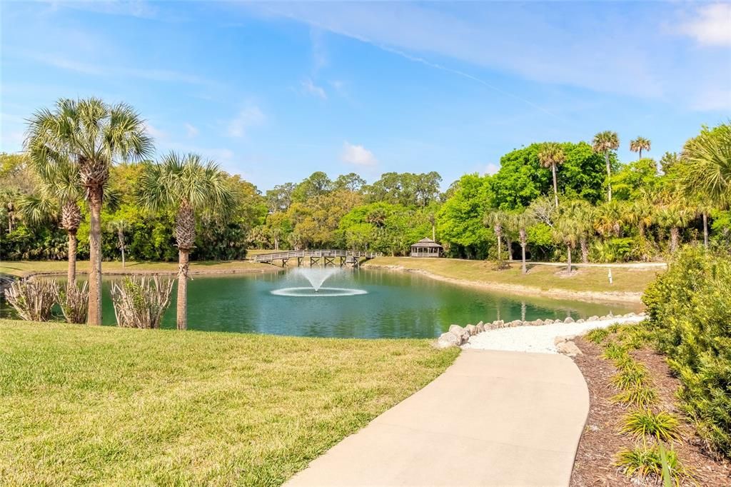 Peaceful area near community pool