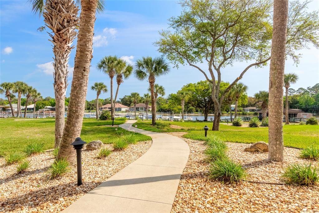 Path to Intracoastal Waterway and boat slips