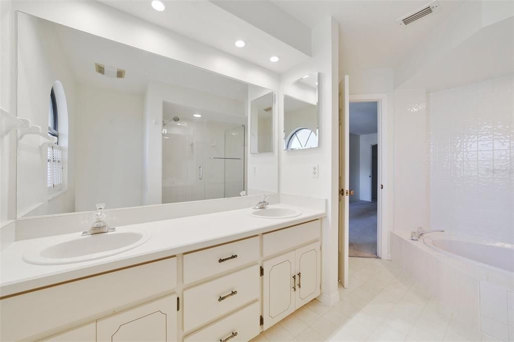 Primary Bathroom with Dual Sinks