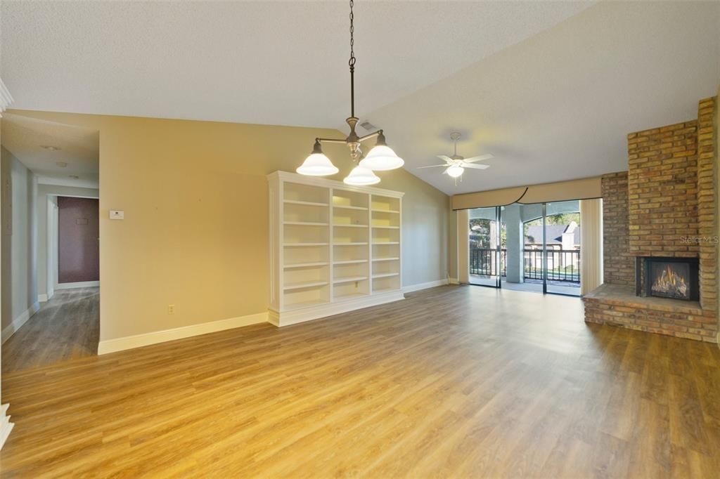 Built-in Bookshelves in Living Room