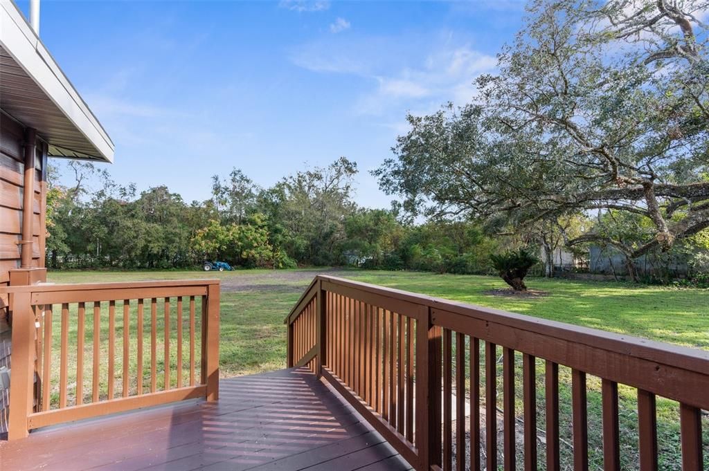 New deck outside for grilling and watching the family play outside in the big fenced yard!