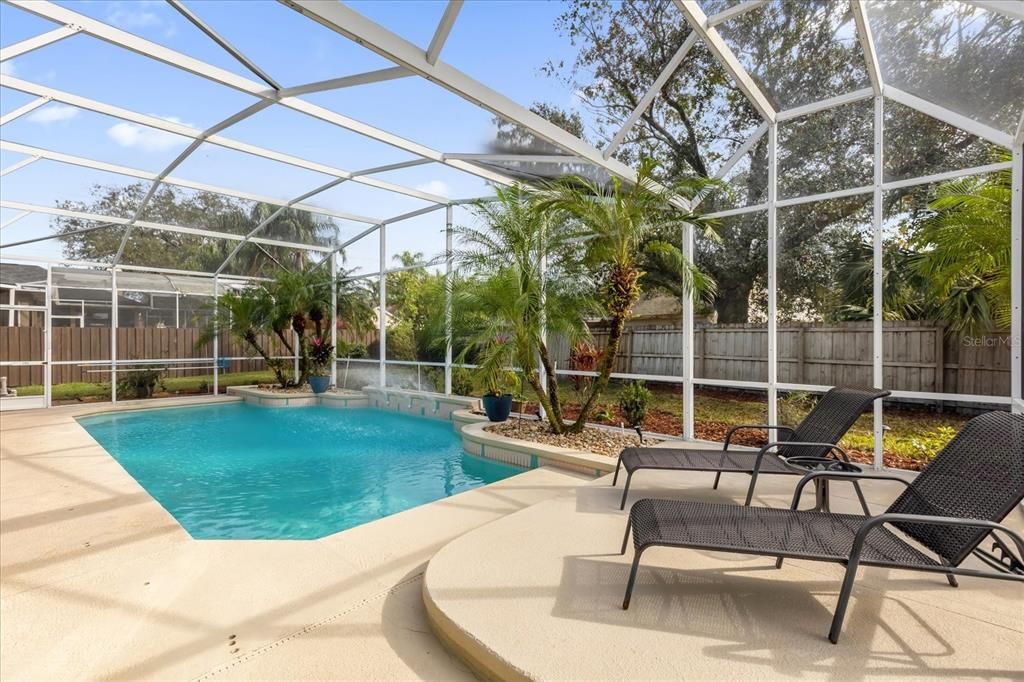 Pool Deck with added patio area