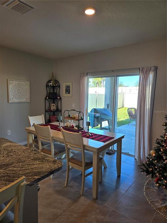 dining area to patio