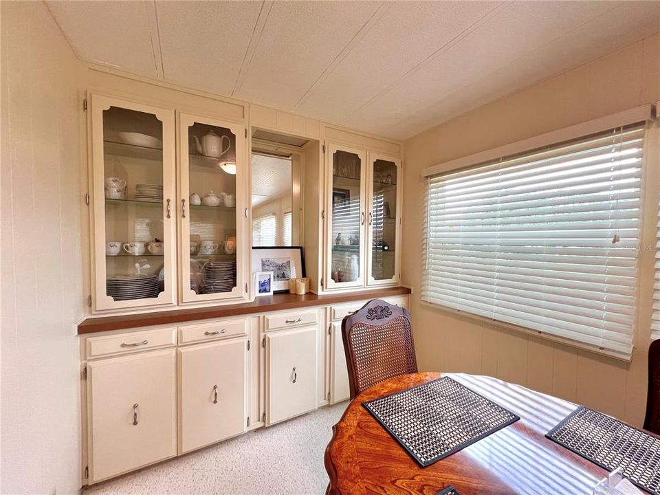 Dining room w/ built-in hutch