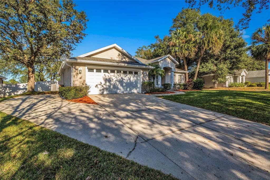 Extra wide and long driveway for ample parking