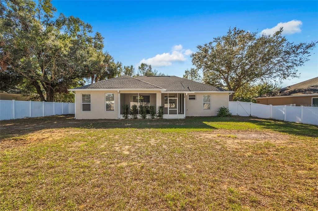 0.33 acres! Fully fenced with white Vinyl