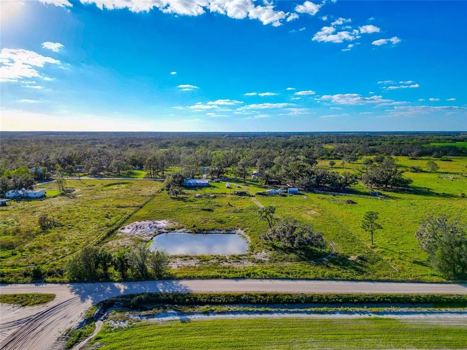 looking west from the back of the property