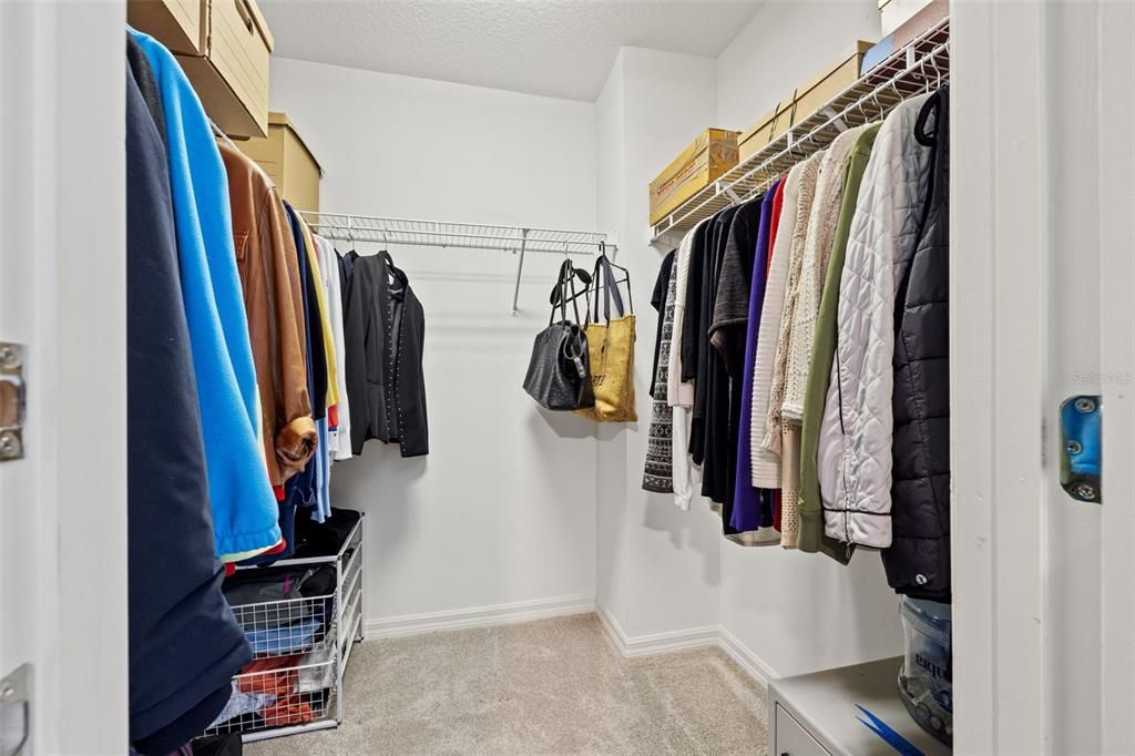 Walk-in Secondary Bedroom Closet