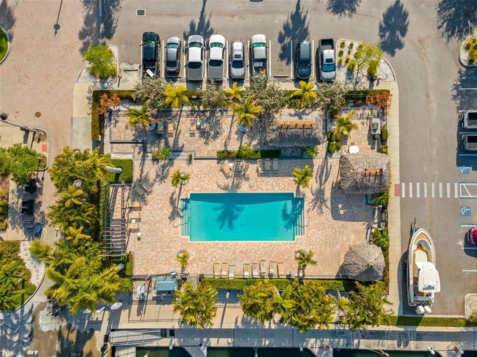 Aerial view of community pool