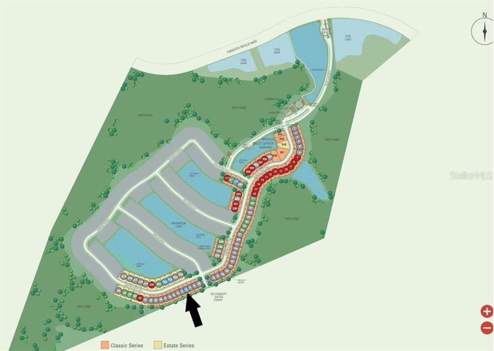 Site map: Lot 042 - SW lanai exposure