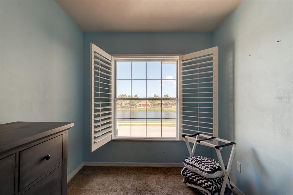 Water views from both bedrooms upstairs