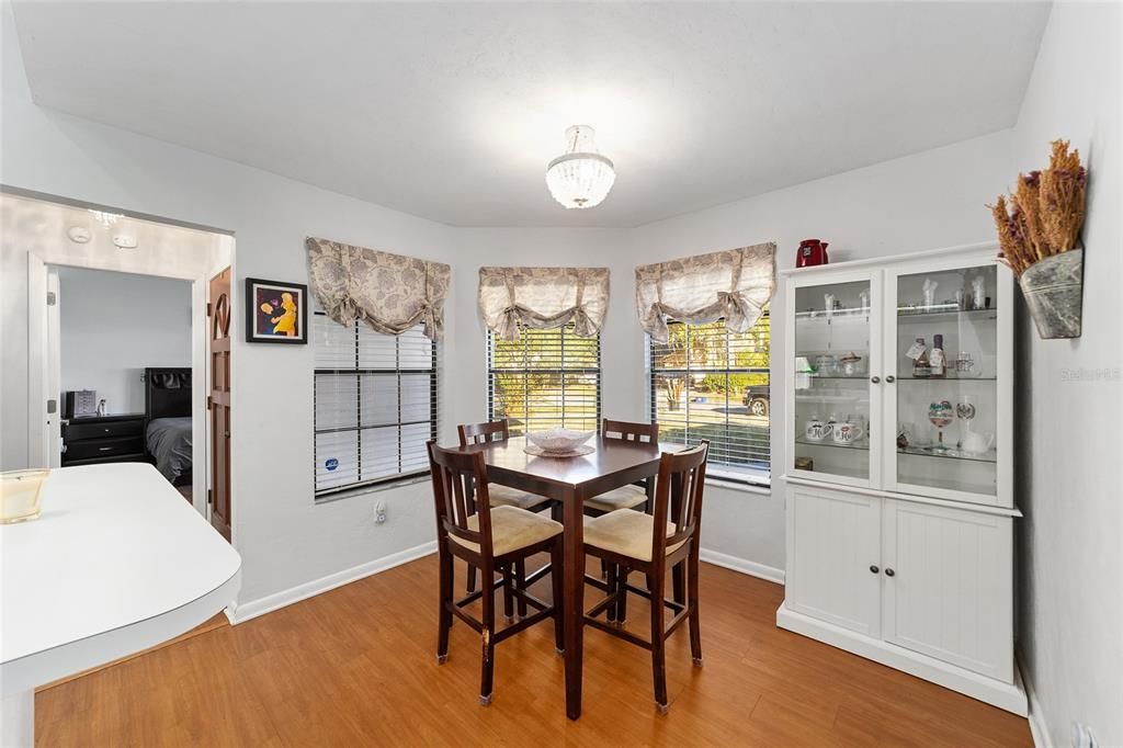 Breakfast nook off kitchen