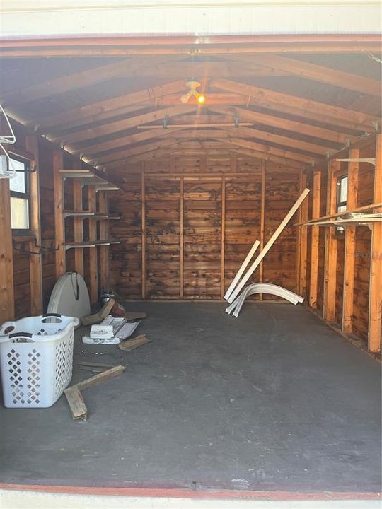 Inside of Shed