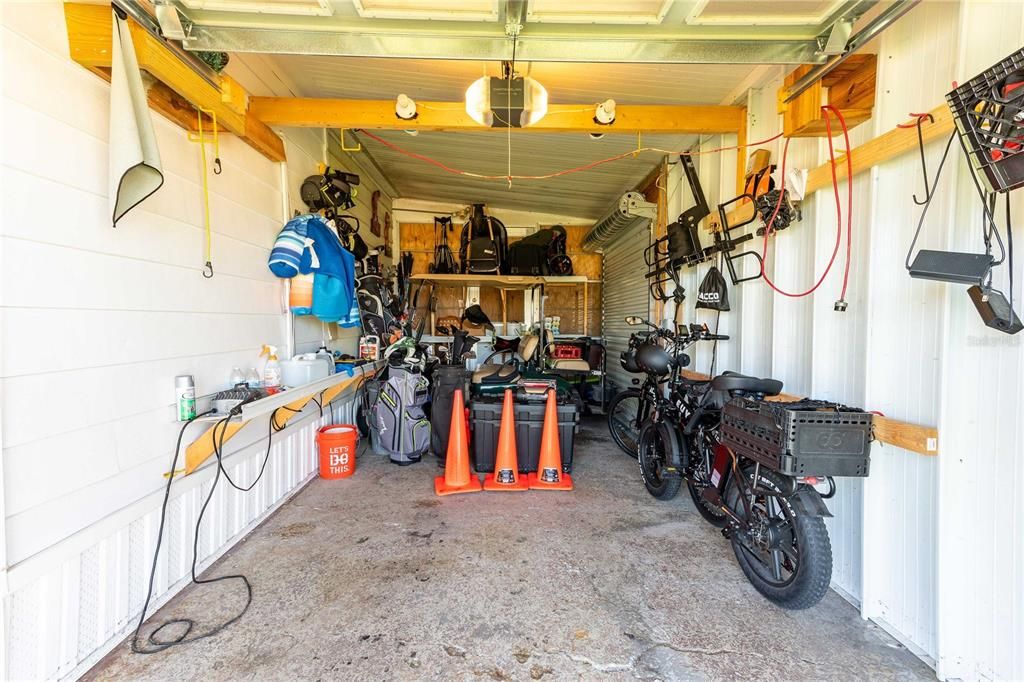 Golf cart garage.