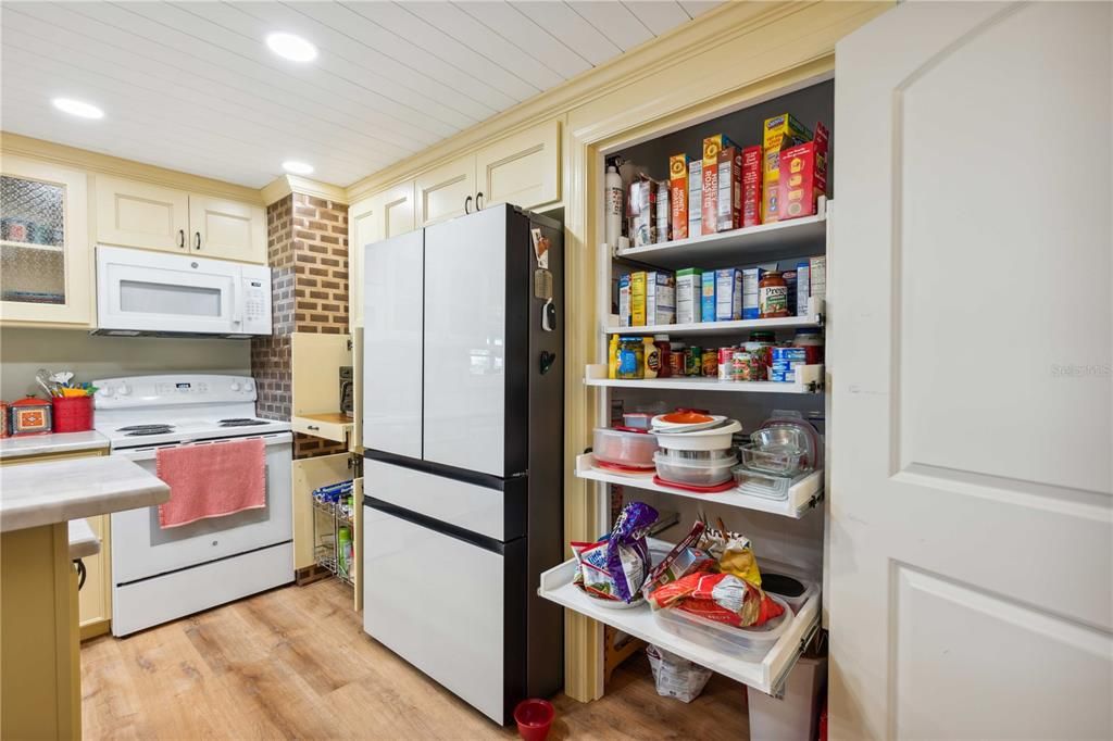 Pantry even has built-in storage features.