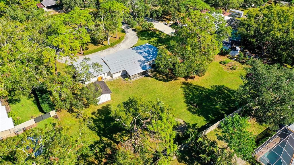 AERIAL VIEW OF BACK YARD