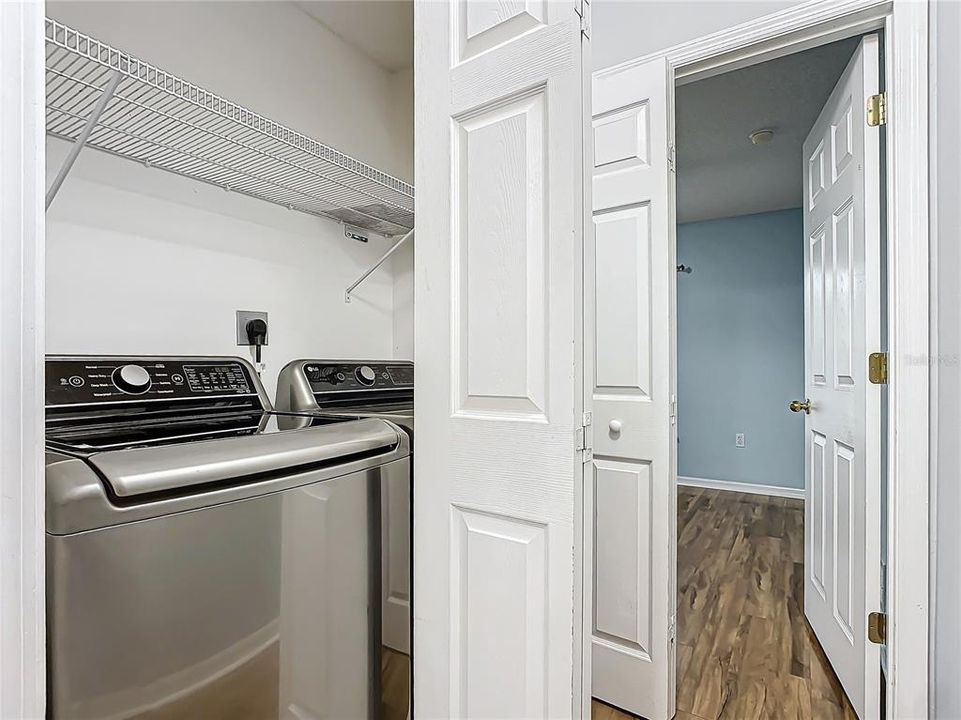 Stainless steel washer and Dryer- In hall closet