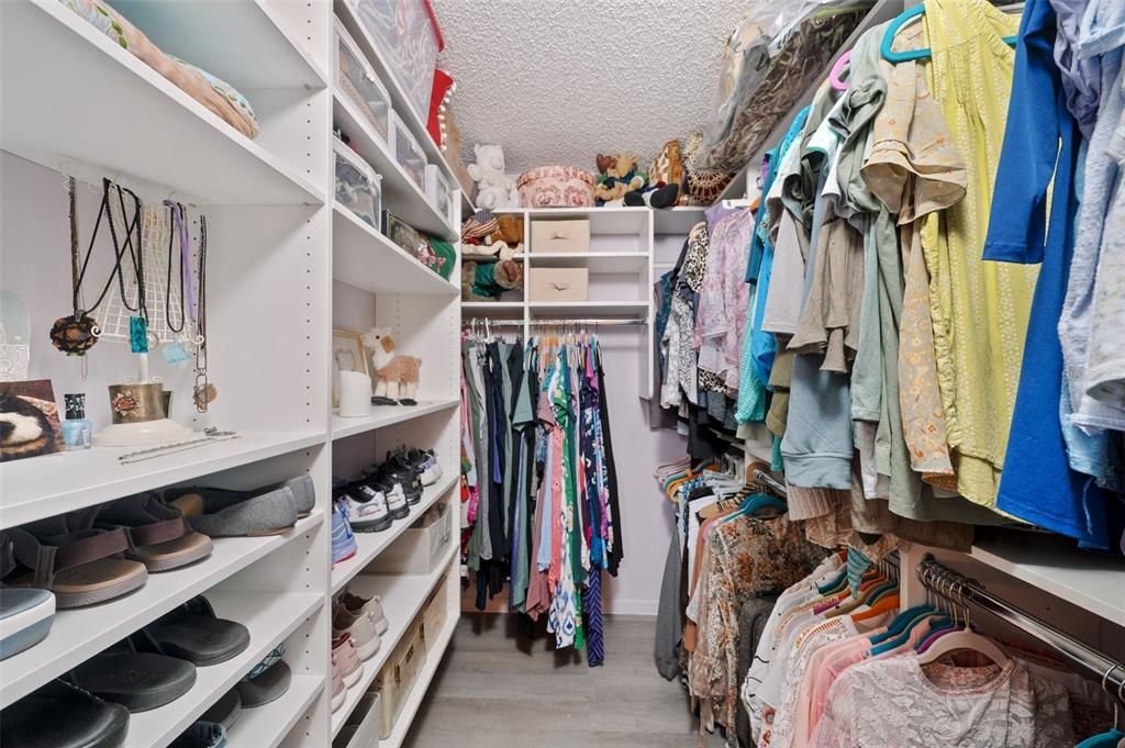 Custom-built Walk-in Closet in the Primary Bedroom!