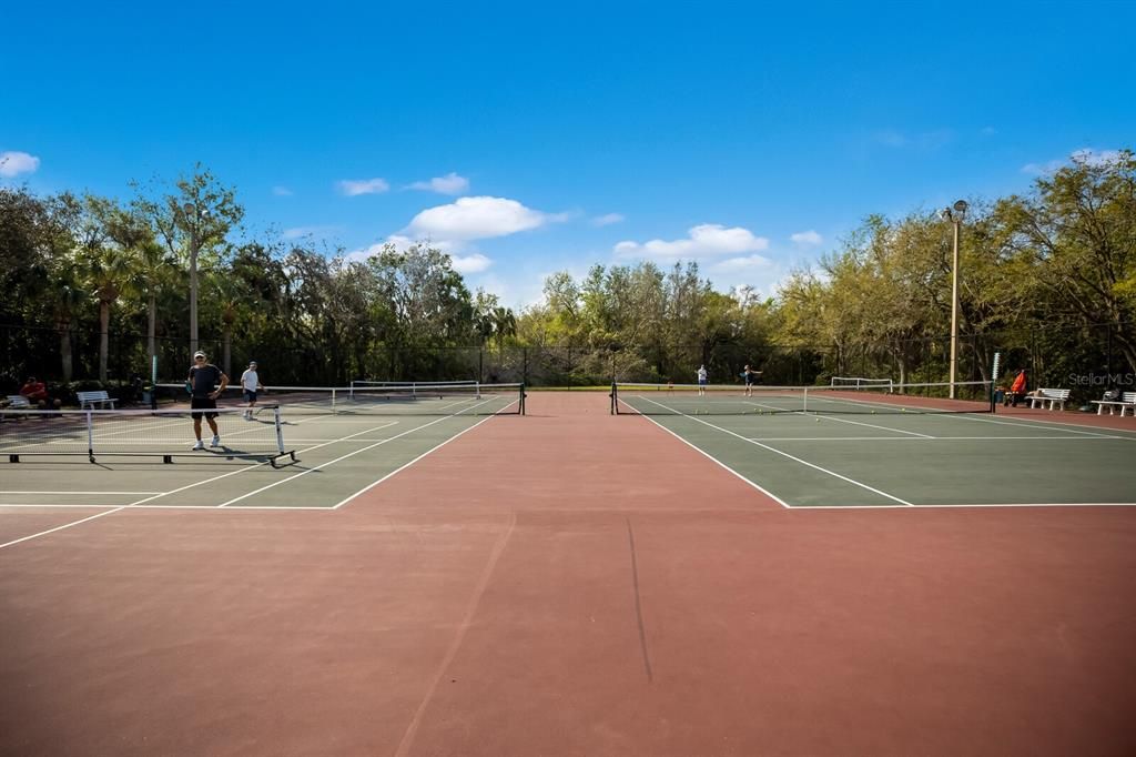 Community tennis and pickleball courts.