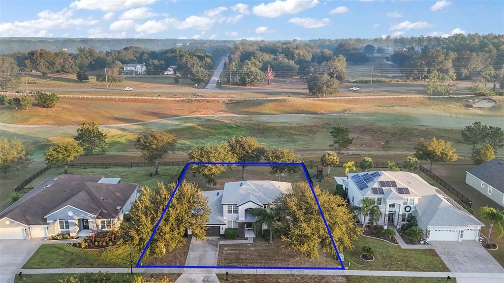 Aerial View of Home and Golf Course