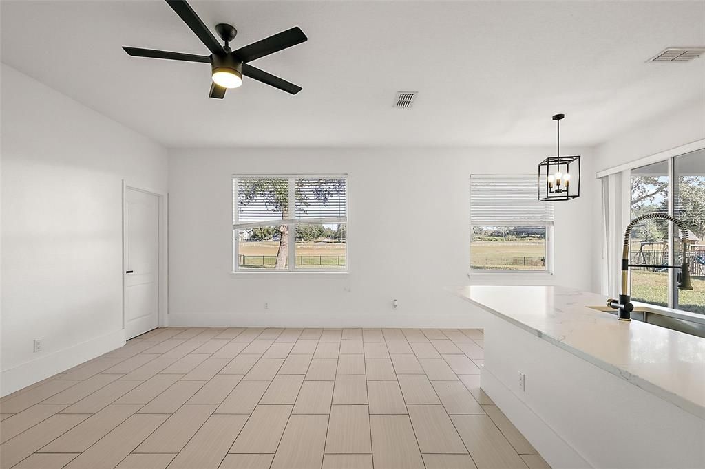 Family Room and Kitchen