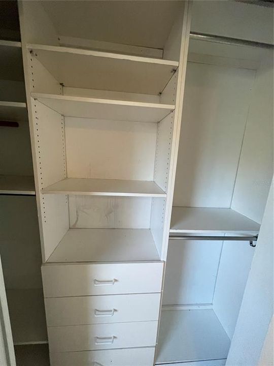 Custom closet system with drawers!