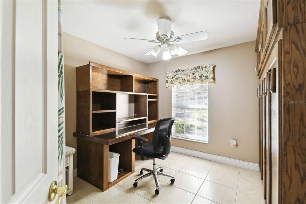 Guest bedroom with desk unit